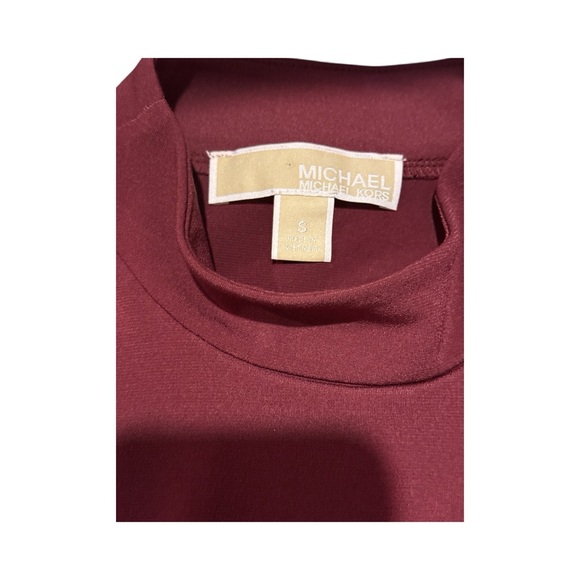 MICHAEL KORS Elegant Maroon Long Sleeve Top - Picture 3 of 4